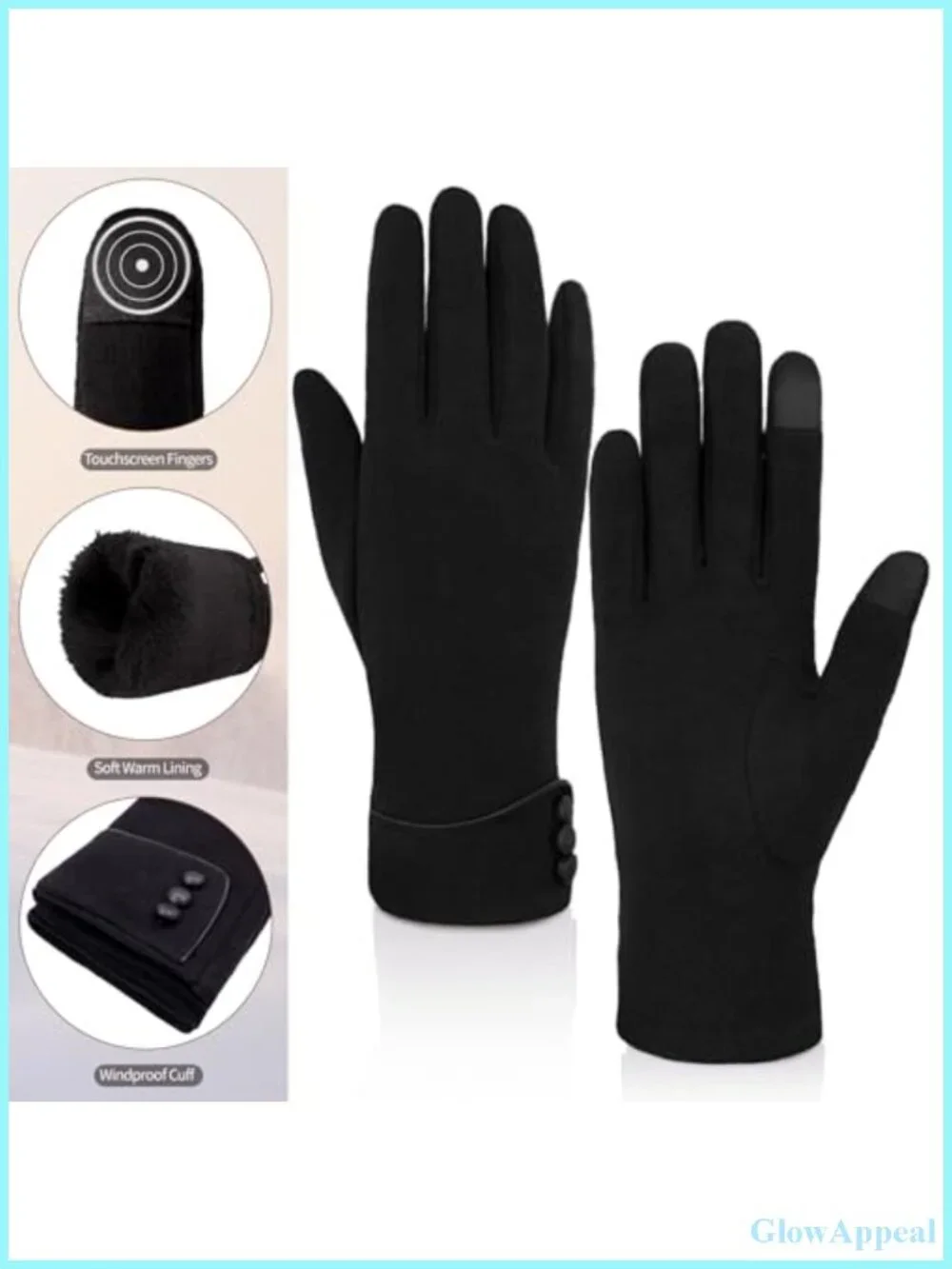 Women's Winter Touch Screen Gloves Fleece Lined Thermal Windproof Snow Gloves